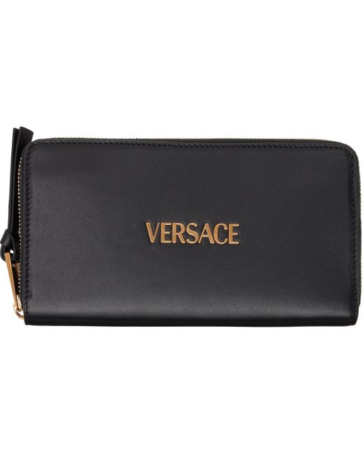 Versace ブラック Tag 長財布 Black