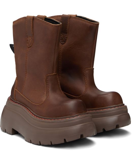 R13 Brown Ssense Exclusive Chunky Workwear Boots