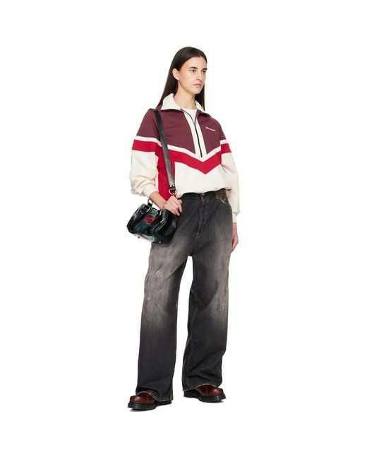 Dr. Martens Black Burgundy Regina Mary Jane Loafers