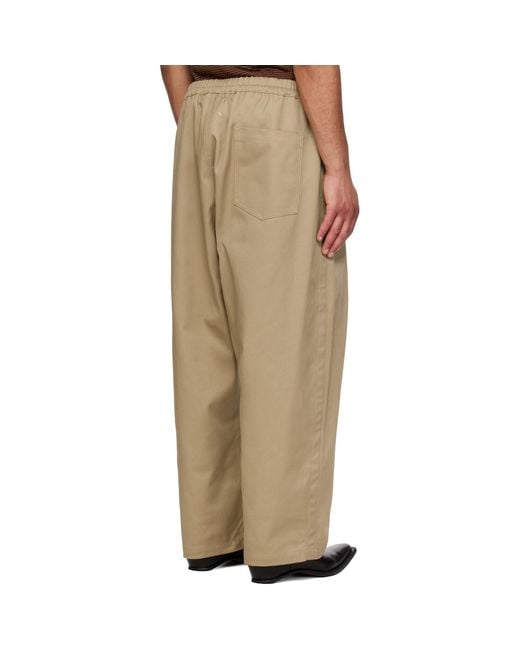 Maison Margiela Natural Dropped-Rise Trousers for men