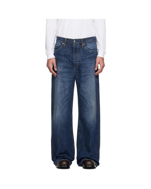 Hope Blue Wide-Leg Skid Jeans for men