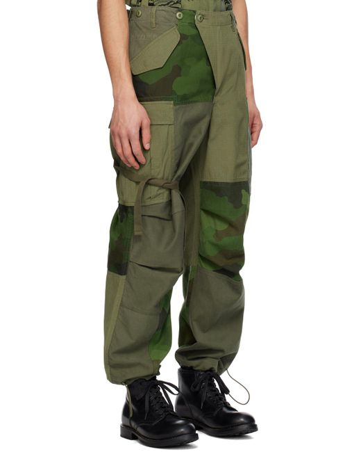 Maharishi Green Upcycled M65 Cargo Pants for men