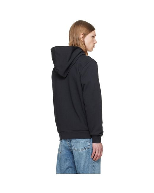 A.P.C. Black Standard Grand 'Vpc' Hoodie for men