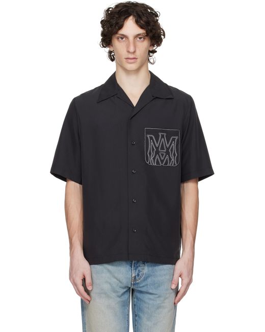 メンズ Amiri ブラック Ma Outline ボウリングシャツ Black