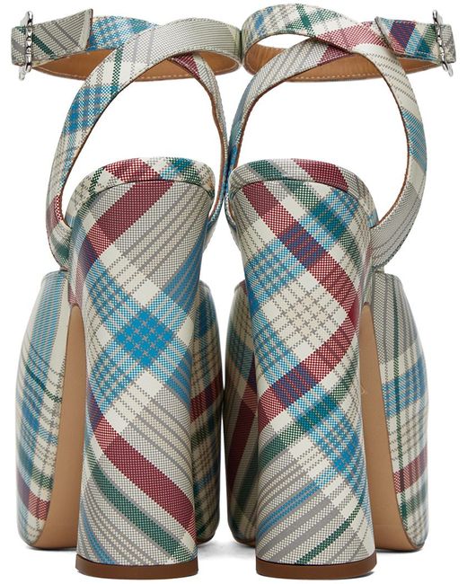 Vivienne Westwood ブルー&グレー Vargas Elevated ヒール Blue