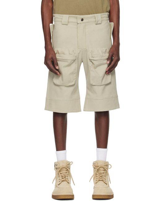 Tondolo Natural Taupe Cargo Shorts for men