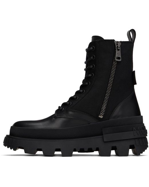 Moncler Black Konture Pocket Boots for men