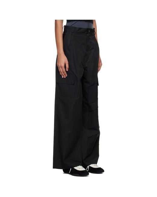 Y-3 Black Wide Cargo Pants