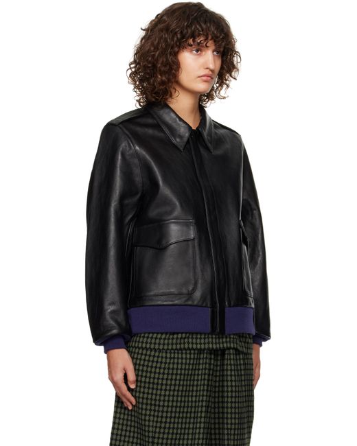 値段が激安 in Jacket Leather A-2 Needles Black Lyst | ジャケット・アウター