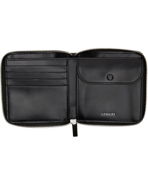 Lemaire Green Patina Zip Compact Bi Fold Wallet for men