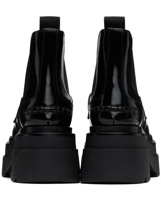 Bottes de style flâneur carter noires en cuir à plateforme Alexander Wang en coloris Black