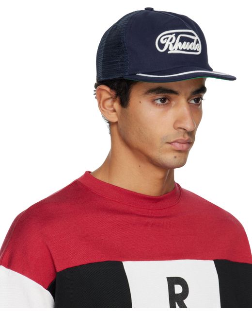 Rhude Green Patch Trucker Cap for men