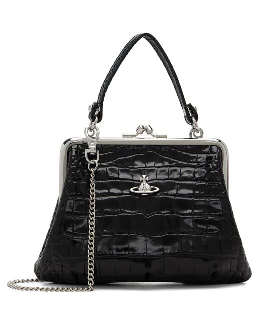 Vivienne Westwood Black Granny Frame Bag for men