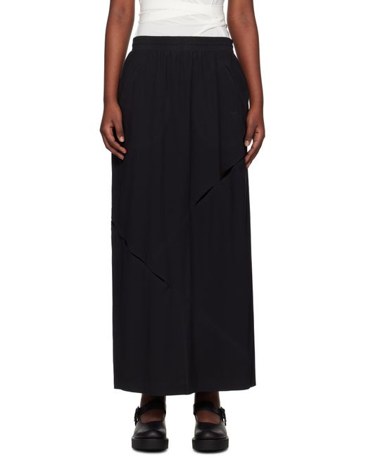 Y-3 ブラック Slit マキシスカート Black