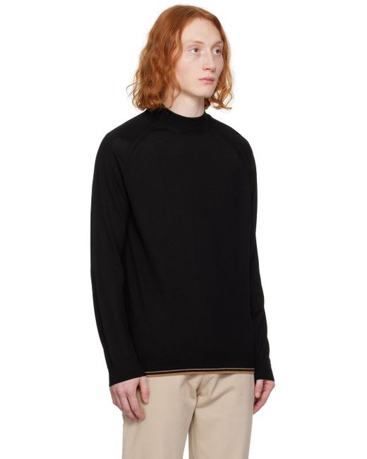 Pull noir a col cheminee BOSS pour homme en coloris Noir Lyst