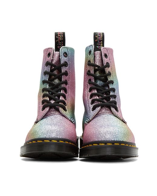 Dr. Martens Multicolor Pascal Rainbow Glitter Boots | Lyst UK