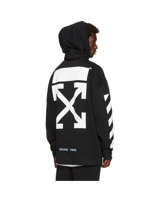 Off-White c/o Abloh Diag Hoodie in Black for Men | Lyst