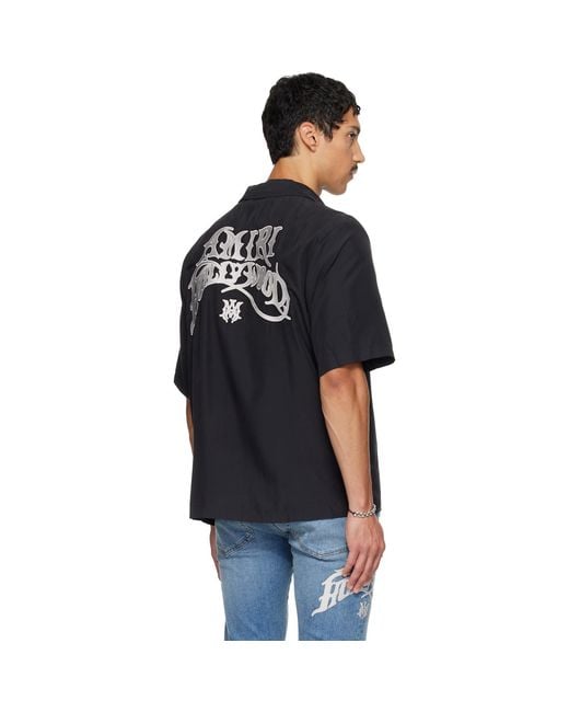 Amiri Black Hollywood' Camp Shirt for men