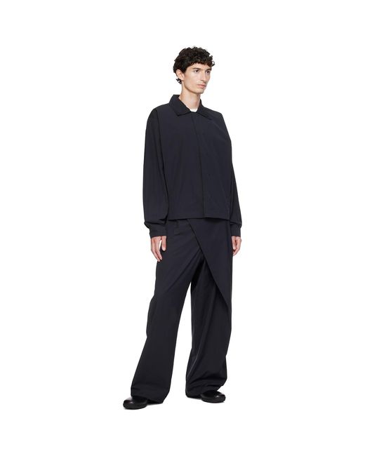 Kiko Kostadinov Black Kippel Wrap Trousers for men