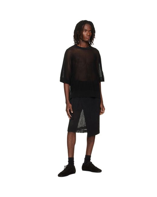Homme Plissé Issey Miyake Black Washi Framework-T T-Shirt for men