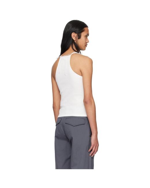 Dion Lee Black White Barball Tank Top for men