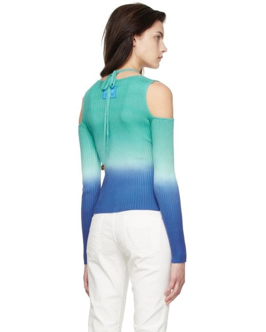 Versace Jeans Couture Blue Cotton Sweater