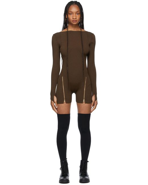 Jacquemus Synthetic Brown La Montagne 'le Body YerÃ¹' Jumpsuit - Lyst