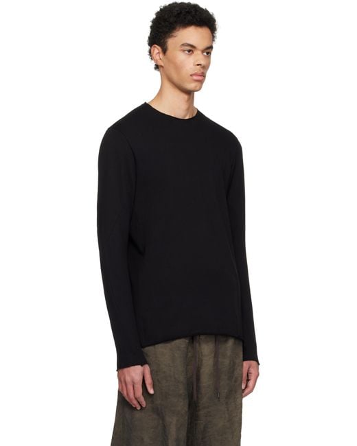 メンズ DEVOA ブラック Soft スウェットシャツ Black