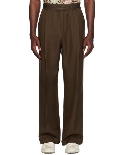 Stockholm Surfboard Club Brown Relaxed-Fit Trousers for men