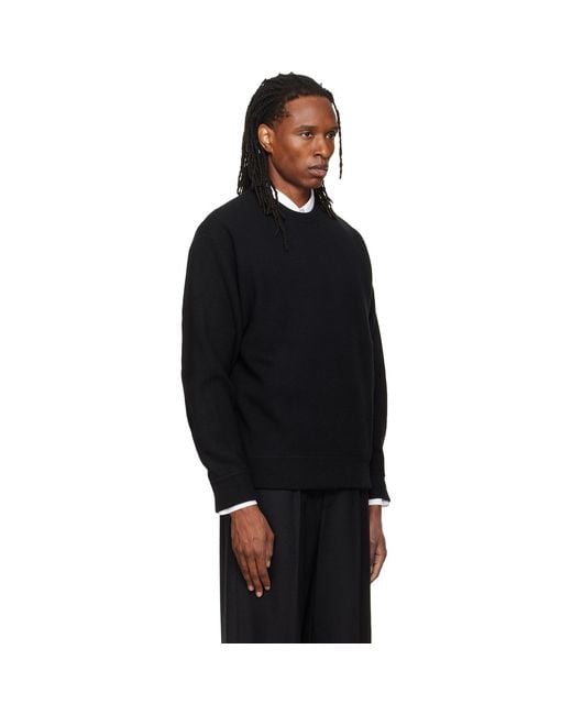 Wooyoungmi Black Logo Hardware Sweater for men