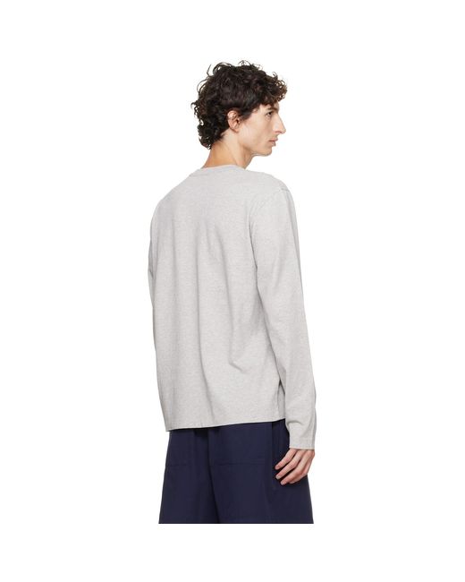 Tekla Gray Long-Sleeved T-Shirt for men