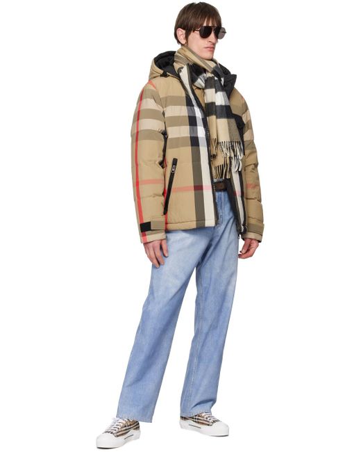 Burberry Multicolor Beige Rutland Reversible Down Jacket for men