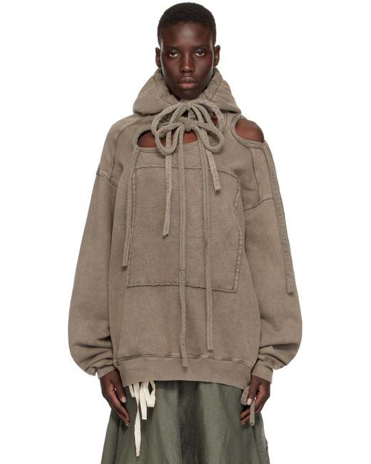 OTTOLINGER Natural Taupe Deconstructed Hoodie