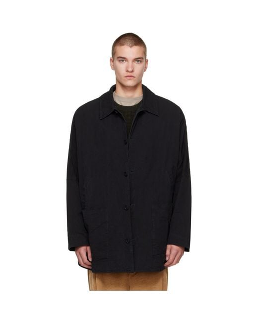 Casey Casey Black Double Cot Weiping Jacket for men