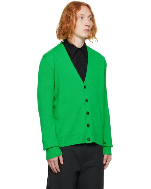 Bottega Veneta Green Button Cardigan for men