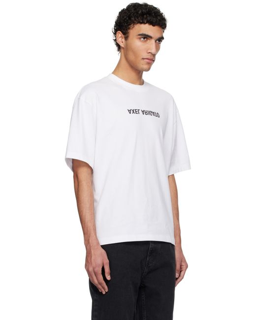 メンズ Axel Arigato ホワイト Distort Tシャツ White