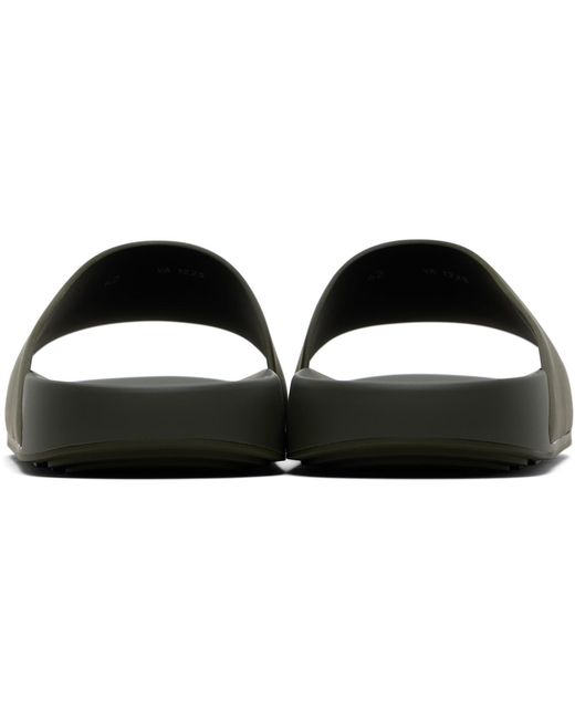 Givenchy Black Khaki Label Mule Slides for men