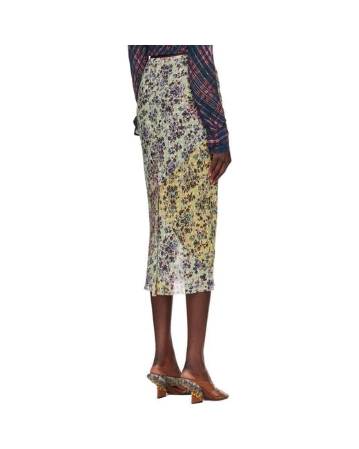 Dries Van Noten Multicolor Jacquard Midi Skirt
