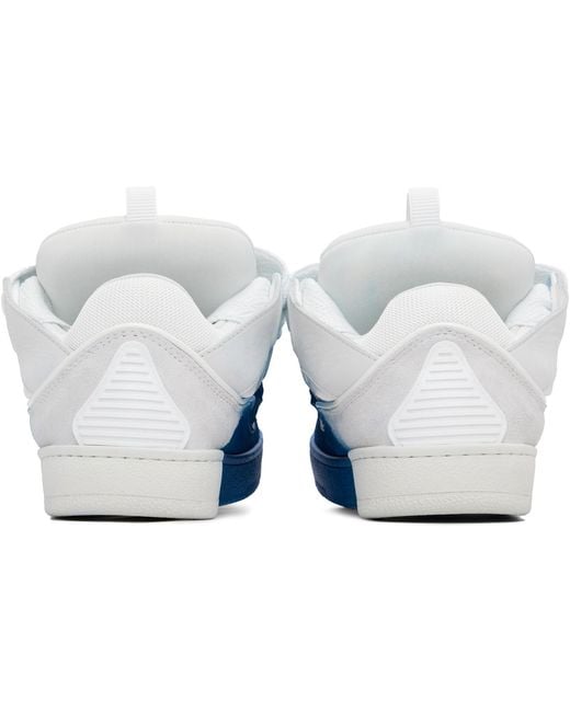 Lanvin Blue Off- Spray Curb Sneakers for men