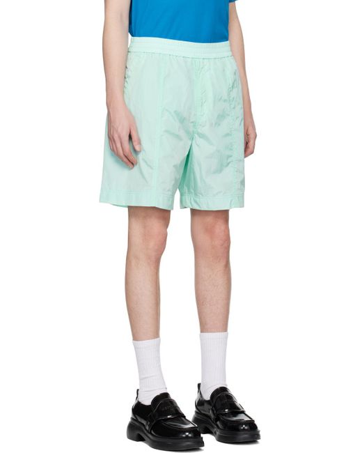 Wooyoungmi Blue Paneled Shorts for men