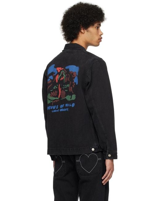 Carne Bollente 刺繍　デニムジャケット ブラック Carne Bollente 刺繍 デニムジャケット ブラック