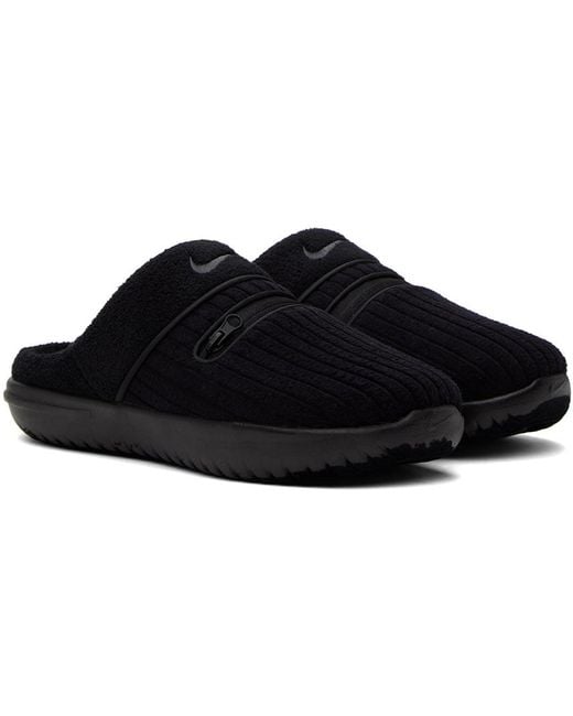 Nike Black Burrow Slippers