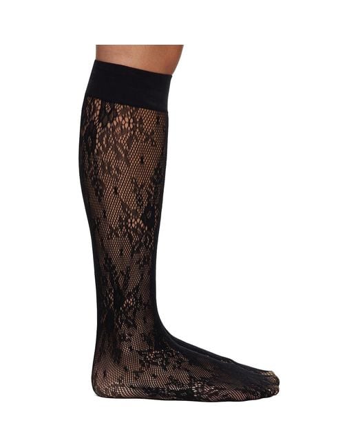 Swedish Stockings Brown Rose Knee-High Stockings