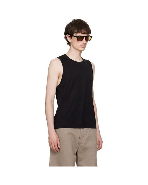 AMI Black 'ami De Coeur' Classic Fit Tank Top for men
