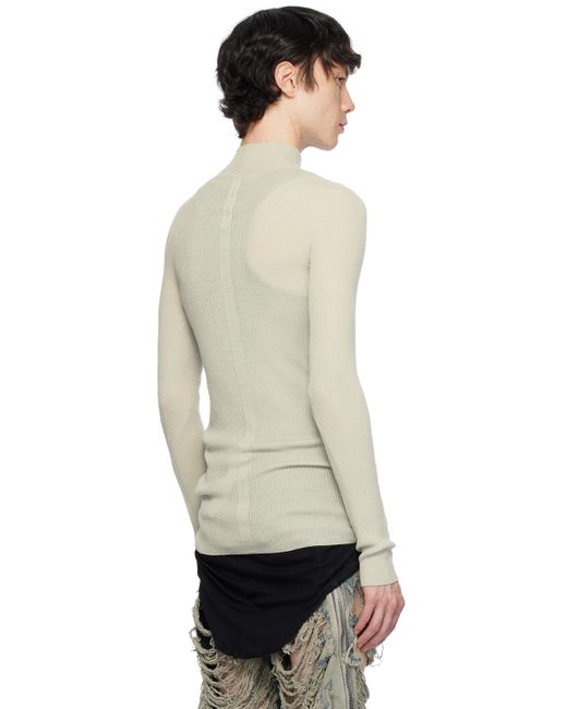 Rick Owens Black Off-white Lupetto Sweater for men