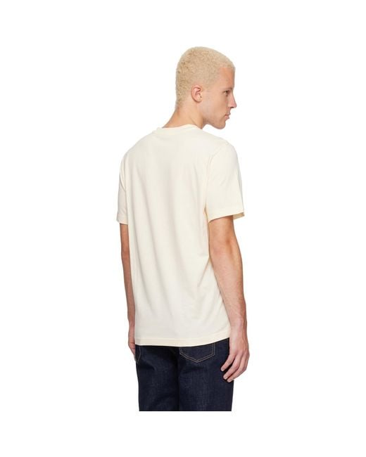 Moncler White Off- Logo Cotton Jersey T-Shirt for men