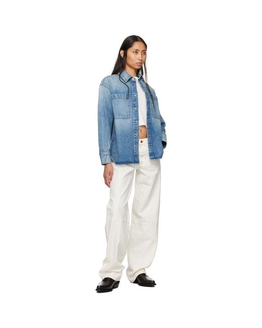 SLVRLAKE Denim Blue Overland Denim Shirt