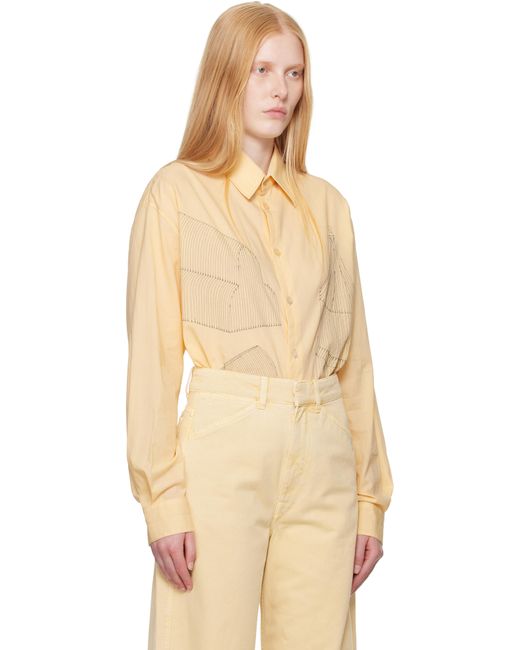 Lemaire イエロー Philippe Weisbecker リラックス シャツ Natural
