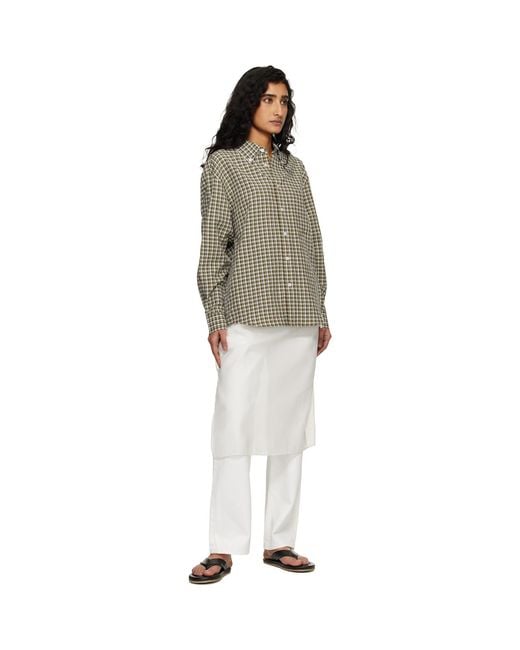 DUNST Multicolor Khaki Oversized Bd Checked Shirt