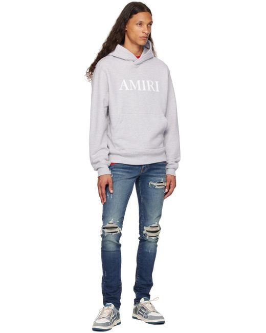 【AMIRI】ヴィンテージ デニム スケルトップ ロースニーカー Amiri Vintage Denim Skel Top Low Sneakers in Black for Men